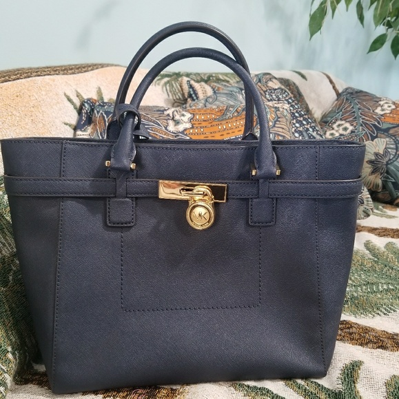 Michael Kors Navy Blue Purse - Picture 1 of 7